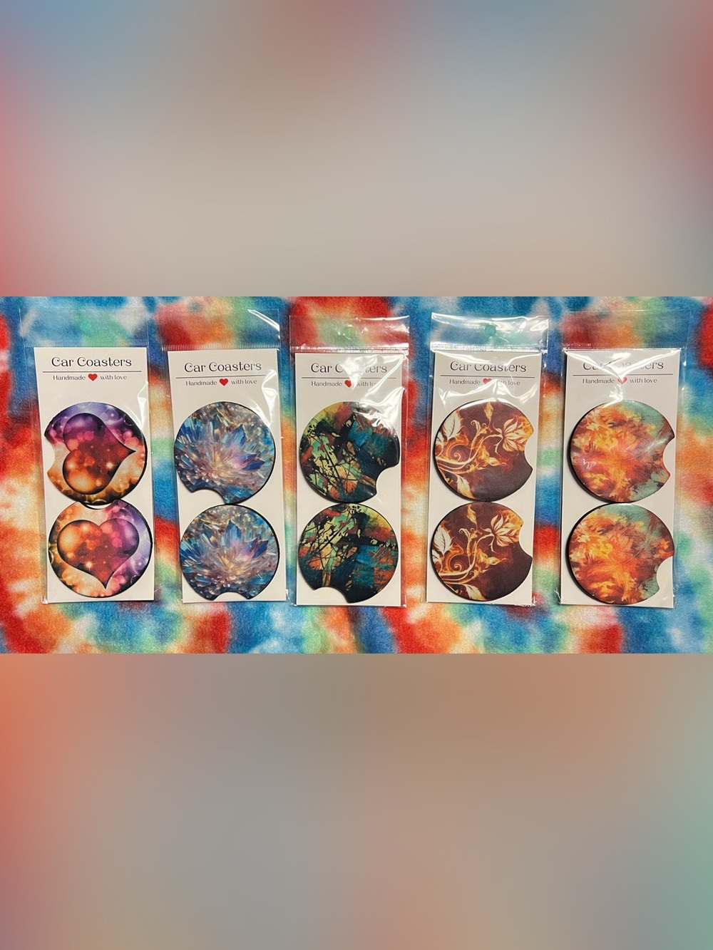 Set of Five 2-Packs of Car Coaster